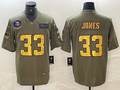Men’s Minnesota Vikings Aaron Jones #33 Olive Jersey