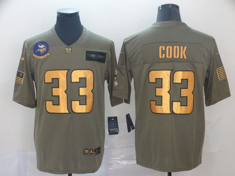Men’s Minnesota Vikings Dalvin Cook #33 Brown Alternate Jersey
