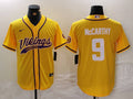 Men’s Minnesota Vikings J.J. McCarthy #9 Yellow Jersey