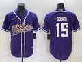 Men’s Minnesota Vikings Joshua Dobbs #15 Purple Jersey Joint Edition