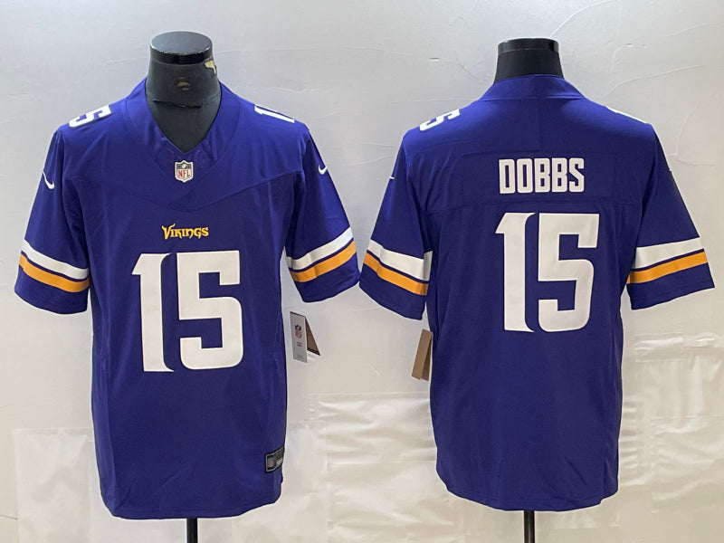 Men’s Minnesota Vikings Joshua Dobbs #15 Purple Jersey