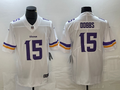 Men’s Minnesota Vikings Joshua Dobbs #15 White Jersey