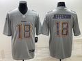 Men’s Minnesota Vikings Justin Jefferson #18 Gray Atmosphere Jersey