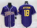 Men’s Minnesota Vikings Justin Jefferson #18 Purple Jersey Joint Edition