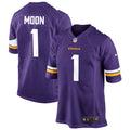 Men’s Minnesota Vikings Retired Player #1 Warren Moon Nike Purple Vapor Untouchable Limited Jersey