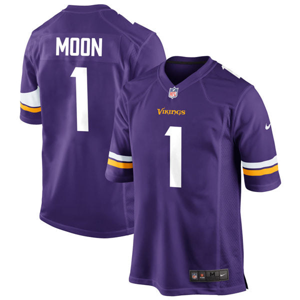 Men’s Minnesota Vikings Retired Player #1 Warren Moon Nike Purple Vapor Untouchable Limited Jersey