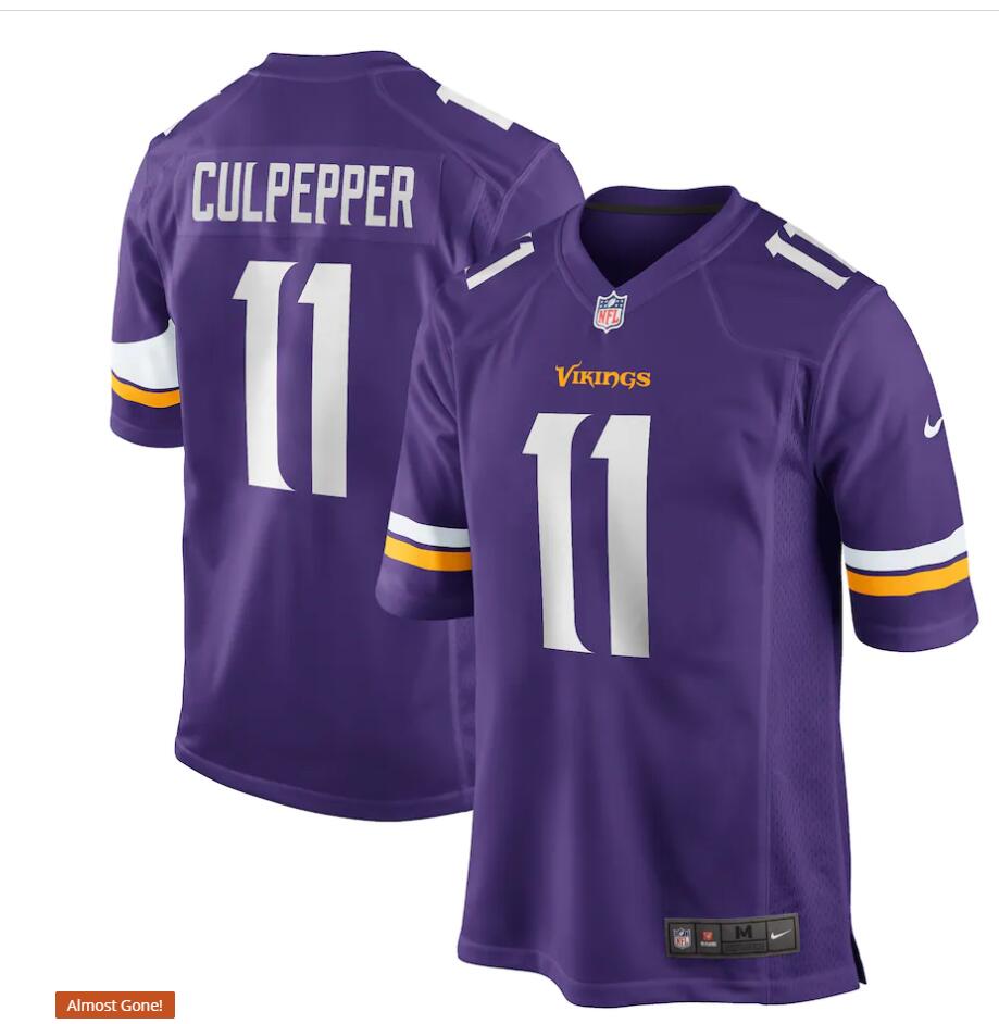 Men’s Minnesota Vikings Retired Player #11 Daunte Culpepper Nike Purple Vapor Untouchable Limited Jersey