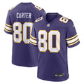 Men’s Minnesota Vikings Retired Player #80 Cris Carter Purple Classic F.U.S.E. Limited Jersey
