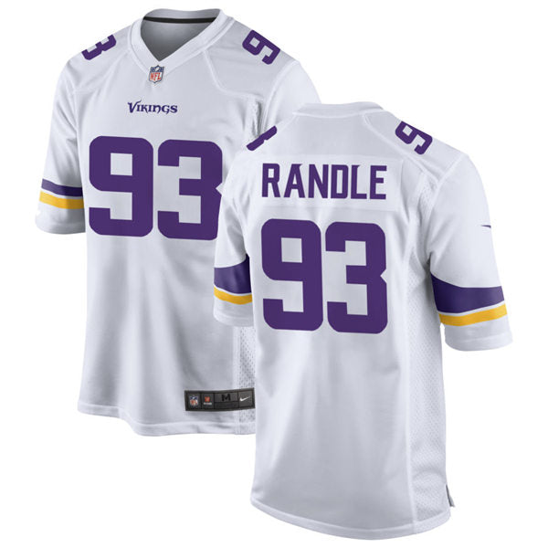 Men’s Minnesota Vikings Retired Player #93 John Randle Nike White Vapor Untouchable Limited Jersey