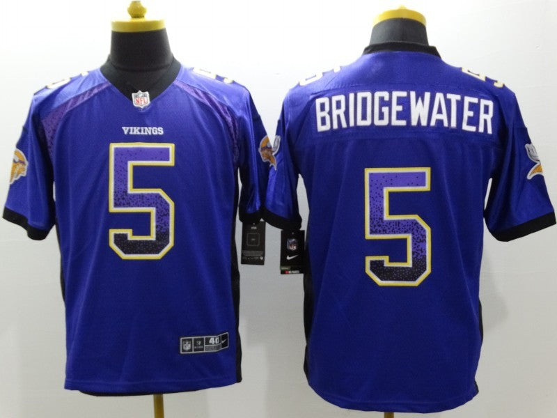 Men’s Minnesota Vikings Teddy Bridgewater #5 Purple Jersey