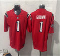 Mens New England Patriots #1 A.J. Brown  Red Rivalries Replica F.U.S.E. Limited Jersey