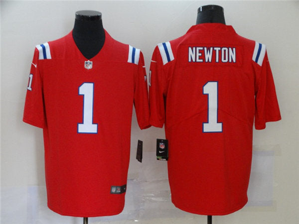 Men’s New England Patriots #1 Cam Newton Red Nike Vapor Untouchable Limited Jersey
