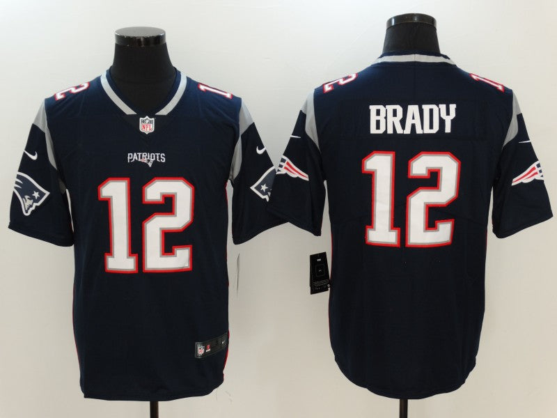 Men’s New England Patriots #12 Tom Brady Navy Nike Vapor Untouchable Limited Jersey
