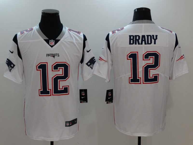 Men’s New England Patriots #12 Tom Brady White Nike 2023 F.U.S.E. Vapor Limited Jersey