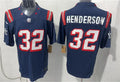 Mens New England Patriots #32 TreVeyon Henderson Navy Rivalries Replica F.U.S.E. Limited Jersey