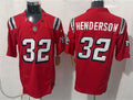 Mens New England Patriots #32 TreVeyon Henderson Red Rivalries Replica F.U.S.E. Limited Jersey