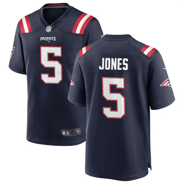 Mens New England Patriots #5 Dre’Mont Jones Nike Navy Vapor F.U.S.E. Limited Jersey