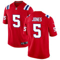 Mens New England Patriots #5 Dre’Mont Jones Nike Red Alternate Vapor F.U.S.E. Limited Jersey