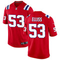 Mens New England Patriots #53 Christian Elliss Nike Red Alternate Vapor Limited Jersey