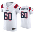 Mens New England Patriots #60 David Andrews Nike White Vapor Untouchable Limited Jersey
