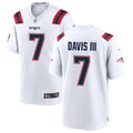 Mens New England Patriots #7 Carlton Davis III Nike White Vapor F.U.S.E. Limited Jersey
