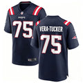 Mens New England Patriots #75 Alijah Vera-Tucker Nike Navy Vapor F.U.S.E. Limited Jersey