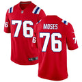 Mens New England Patriots #76 Morgan Moses Nike Red Alternate Vapor F.U.S.E. Limited Jersey