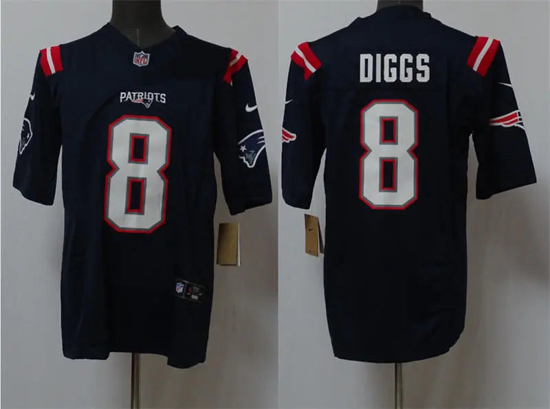 Mens New England Patriots #8 Stefon Diggs Nike Navy Vapor F.U.S.E. Limited Jersey