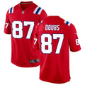 Mens New England Patriots #87 Romeo Doubs Nike Red Alternate Vapor F.U.S.E. Limited Jersey