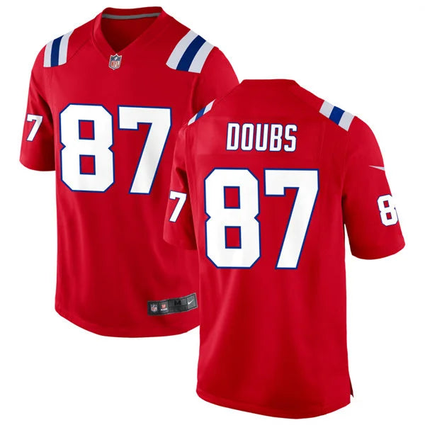 Mens New England Patriots #87 Romeo Doubs Nike Red Alternate Vapor F.U.S.E. Limited Jersey