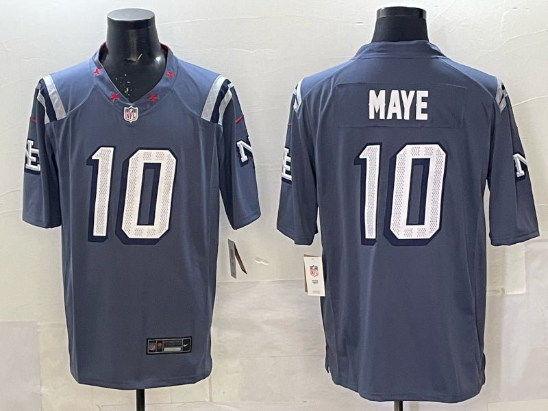 Men’s New England Patriots Drake Maye #10 Storm Blue 2025 Rivalries Collection Limited Jersey