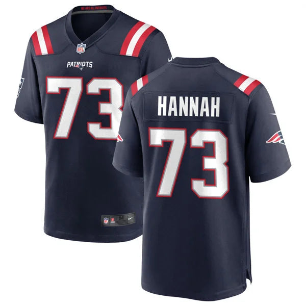 Men’s New England Patriots Retired Player #73 John Hannah Nike Navy Vapor F.U.S.E. Limited Jersey