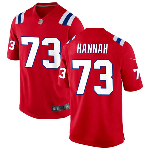 Men’s New England Patriots Retired Player #73 John Hannah Nike Red Alternate Vapor F.U.S.E. Limited Jersey
