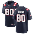 Men’s New England Patriots Retired Player #80 Troy Brown Nike Navy Vapor F.U.S.E. Limited Jersey