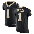 Men’s New Orleans Saints #1 Alontae Taylor Nike Black Vapor Untouchable Limited Jersey