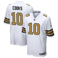 Mens New Orleans Saints #10 Brandin Cooks Nike White Gold Alternate F.U.S.E Limited Jersey
