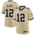 Men’s New Orleans Saints #12 Chris Olave Nike Gold Gameday Golds Alternate F.U.S.E. Limited Jersey