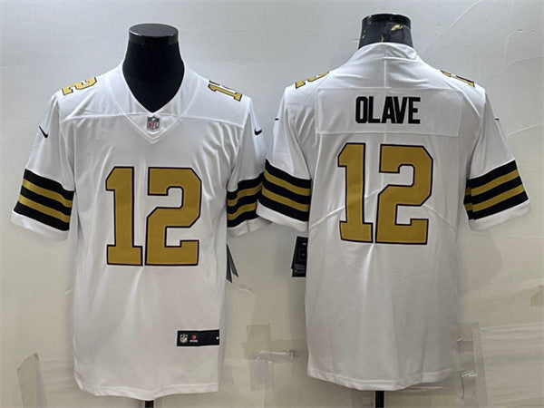 Men’s New Orleans Saints #12 Chris Olave Nike White Color Rush Legend Player Jersey