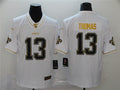 Men’s New Orleans Saints #13 Michael Thomas White Gold Retro Football Jersey