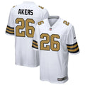 Mens New Orleans Saints #26 Cam Akers Nike White Gold Alternate F.U.S.E Limited Jersey