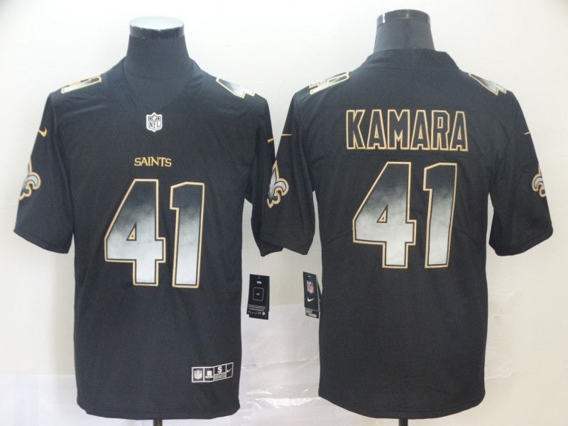Men’s New Orleans Saints #41 Alvin Kamara Black Authentic Jersey
