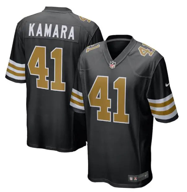 Men’s New Orleans Saints #41 Alvin Kamara Nike Black Alternate Limited Player Jersey