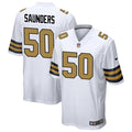 Mens New Orleans Saints #50 Khalen Saunders Nike White Gold Alternate F.U.S.E Limited Jersey