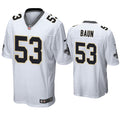Mens New Orleans Saints #53 Zack Baun Nike White Vapor Untouchable Limited Jersey