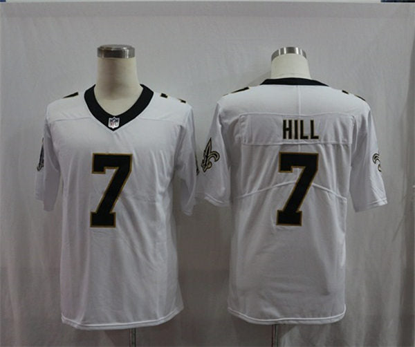 Men’s New Orleans Saints #7 Taysom Hill White Nike Vapor Untouchable Limited Jersey