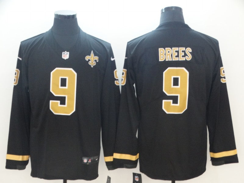 Men’s New Orleans Saints #9 Drew Brees Black Alternate Jersey