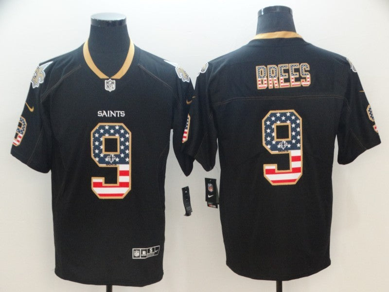 Men’s New Orleans Saints #9 Drew Brees Black Jersey