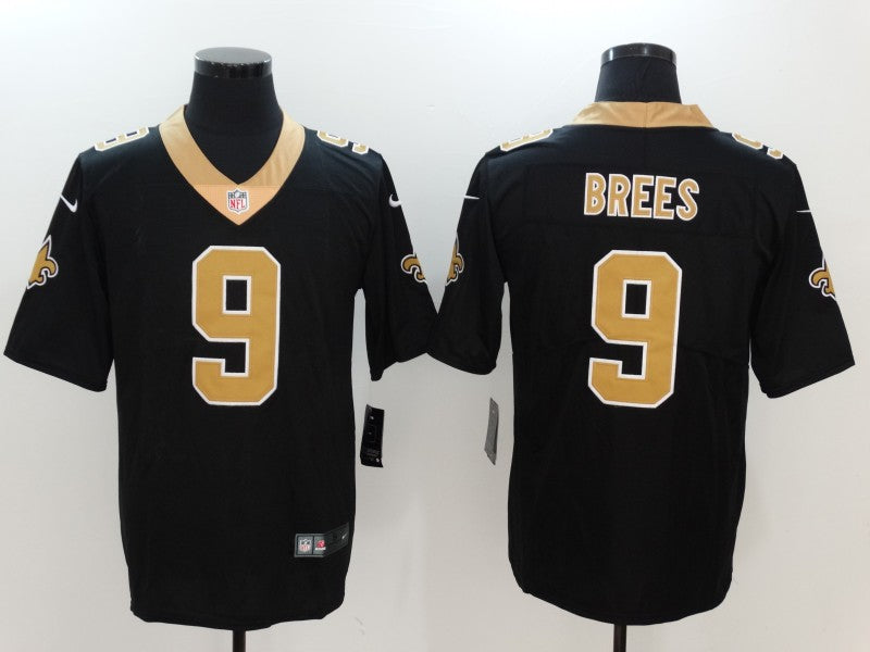 Men’s New Orleans Saints #9 Drew Brees BlackGold Team Jersey