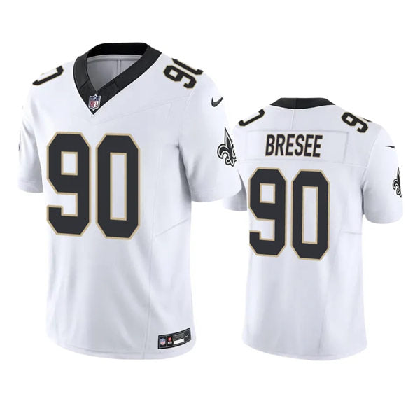 Men’s New Orleans Saints #90 Bryan Bresee Nike White Vapor Untouchable Limited Jersey