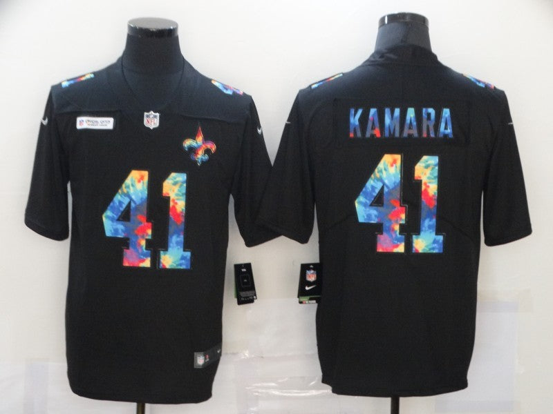 Men’s New Orleans Saints Alvin Kamara #41 Black Jersey